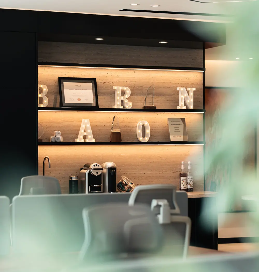 Baron Luxe Real Estate office in I Rise Tower, Barsha Heights